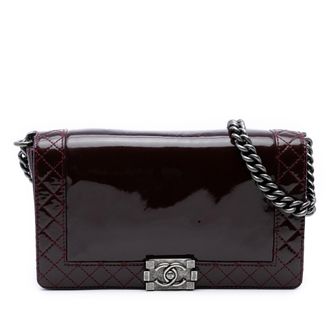 Chanel Tweedekans Medium Patent Boy Reverso Flap