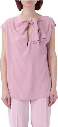 Pinko Pinko, Overhemden, Dames, Roze, M, Chique Keyhole Blouse