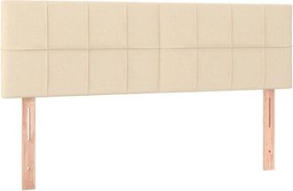 vidaXL Cabeceros 2 Unidades Tela Color Crema 72x5x78/88 Cm Vidaxl