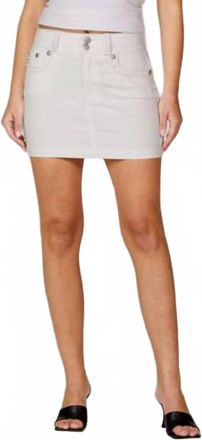 Miss Me Womens Denim Skirt In White