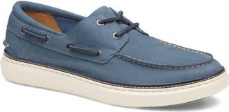 Johnston & Murphy McGuffey 2 Moc Toe Boat Shoe in Denim Nubuck at Nordstrom, Size 10.5