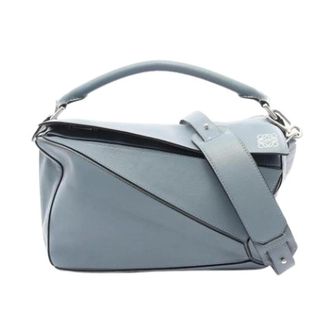 Loewe Pre-owned Shoulder Bag - Dames - Pre-owned - Blauw - Maat: ONE Size Leer