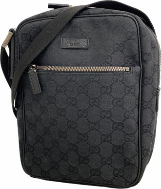 Gucci Black Canvas Shoulder Bag (Pre-Owned)