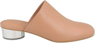 Ferragamo Womens Floy Leather Mules In New Blush
