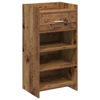 vidaXL Armario Zapatero Con Caj&oacute;n Madera Envejecida 48 X 36 X 92 Cm Vidaxl