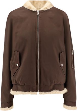 Maison Margiela Reversible Nylon And Faux Shearling Bomber Jacket