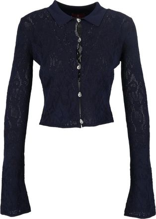 Dondup Cardigan Blu - Dames - Truien - Blauw - Maat: L Viscose
