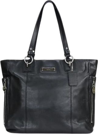 Coach Pre-owned Tote bag - Dames - Vintage Shopper - Zwart - ONE Size - Leer - Vintage