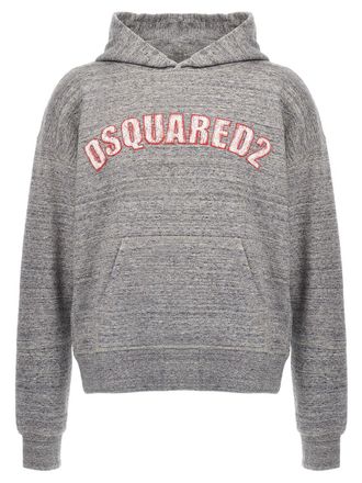 DSQUARED2 GREY コットン混 HOODIE DSQUARED2 | Grey Men's Hooded Sweatshirt | YOOX