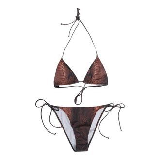 Jean Paul Gaultier Bikinis, female, Multicolor, Size: M Bikini Set Printed Python