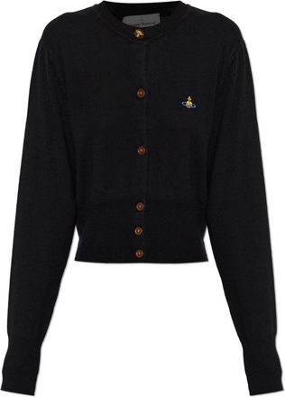Vivienne Westwood Bea Cardigan - Dames - Vesten - Zwart - S - Katoen - Truien & Vesten