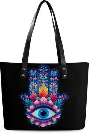Generic Hamsa Hand Tote Bags for Women Cute Shoulder Purses Handbags