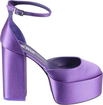 PARIS TEXAS Platform Sandaal - Dames - Pumps - Paars - 36 1/2 EU - Leer - Schoenen