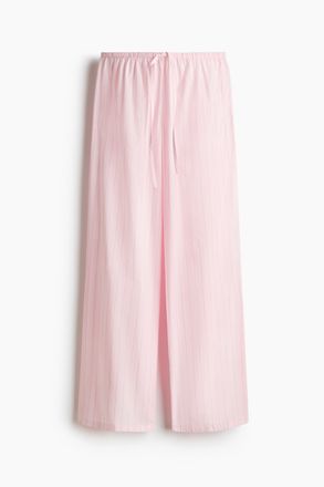 H&M Pyjamahose aus Baumwolle - Hellrosa/Gestreift
