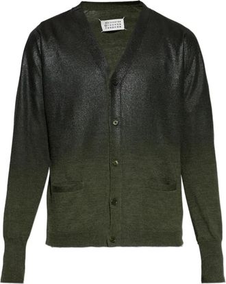 Maison Margiela Cardigan in maglia a coste - Verde