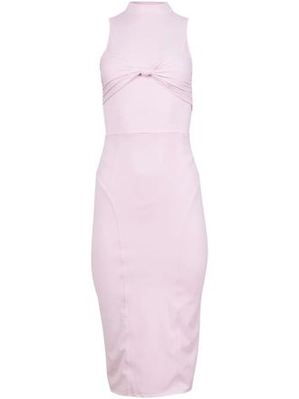 Fleur du Mal knot-detail jersey midi dress - Pink