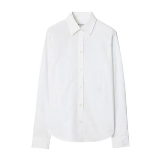 Burberry Shirts, female, White, Size: XS Formal Cotton Poplin Shirt