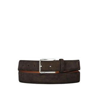 Santoni Verstelbare Su&egrave;de Riem - Heren - Accessoires - Bruin - Maat: 100 CM Su&egrave;de