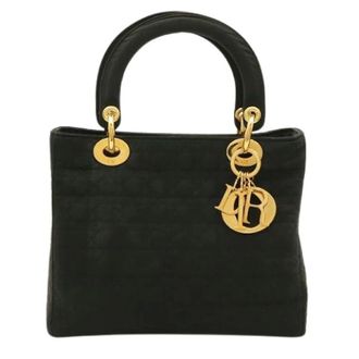 Dior Pre-owned Lady Dior Nylon Handtas - Dames - Pre-owned - Zwart - Maat: ONE Size Nylon