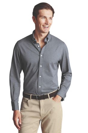 CHARLES TYRWHITT Four-Way Stretch Button Down Jersey Shirt