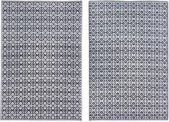 BIZZOTTO 2x Alfombra Tirrenia Negro-blanco 120x180