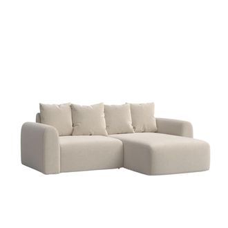 Hannun Sofa cama tejido de lino y algod&oacute;n beige