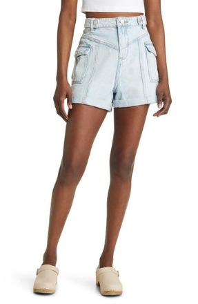 Blank NYC Perry Cargo Pocket Organic Cotton Mom Shorts in Happy Dance at Nordstrom, Size 24
