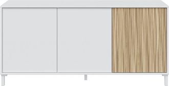 HOGAR 24 Aparador de 3 puertas blanco artik y natur