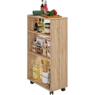 ebuy24 Carrello da cucina vcm Scegli carrello Dimensioni Mensola da cucina ca. a. 85 x l. 25 x p. 50 cm spazio di stoccaggio sufficiente arrotolabile
