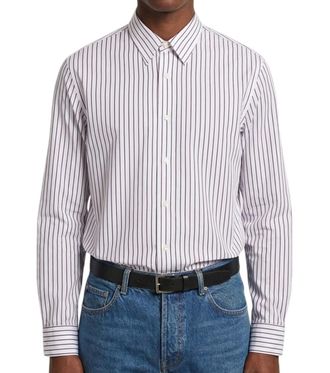 Saint Laurent White Tailored Stripes Shirt
