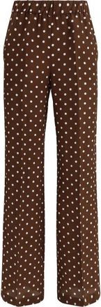 P.A.R.O.S.H. Brown Silk Casual Womens Pants
