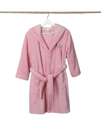 Linum Home Textiles Kids Super Plush Double Brushed Hooded Bathrobe