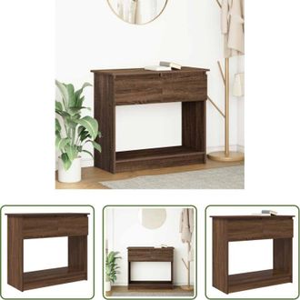 vidaXL Cassetti - Tavolo Consolle con Cassetti Rovere Marrone 85,5x38,5x74,5 cm