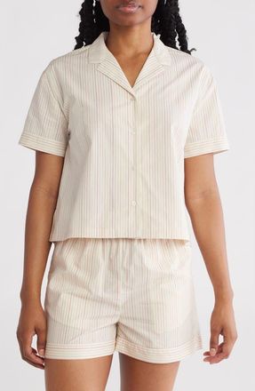 Hurley Wildest Dreams Short Sleeve Cotton Button-Up Shirt in Off White at Nordstrom Rack, Size X-Large