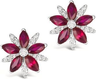 Le Vian Ladies Passion Ruby Earrings set in 14K Vanilla Gold