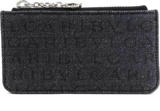 Bulgari Navy Denim Metal Long Wallet (Bi-Fold) (Pre-Owned)