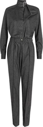 Isabel Marant Rheane Pinstriped Wool-blend Jumpsuit - Dark Grey - 38 (UK10 / S)