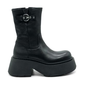 Vic Matié Stripy Biker Boot in Black