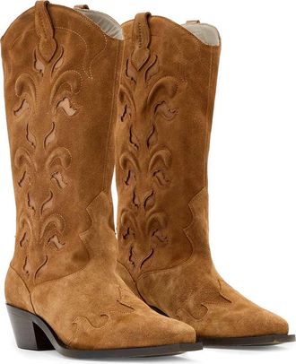 AllSaints Dolly Western Boot in Etch Tan Brown at Nordstrom, Size 10.5Us