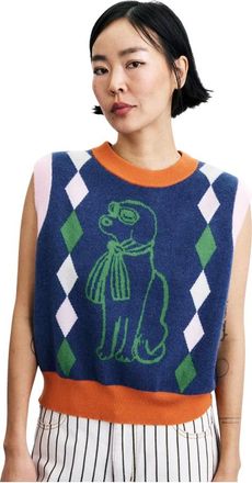 FRNCH Frnch - Torquay Tank - Dames - Truien - Veelkleurig - Maat: M Wol