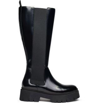 HUGO BOSS Hugo Womens Kris Hi Bootie Boots - Black Leather - Size UK 6