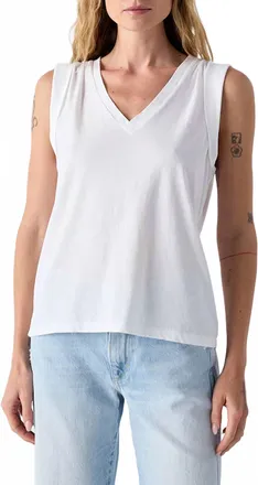 Amo Dona Sleeveless Tee In White