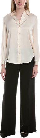 Jones New York Solid Button Shirt