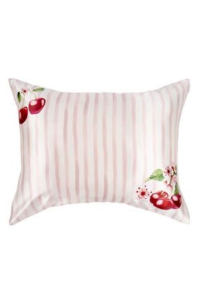 Blissy Mulberry Silk Pillowcase in Cherry Blossom at Nordstrom, Size Standard