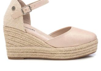 Xti Womens Wedge Espadrilles Sandal In Beige