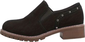 Generic Womens Ankle Boots with Thick Heel and Sole Fashionable Outdoor Casual Footwear for Everyday Wear (Black, 5.5)