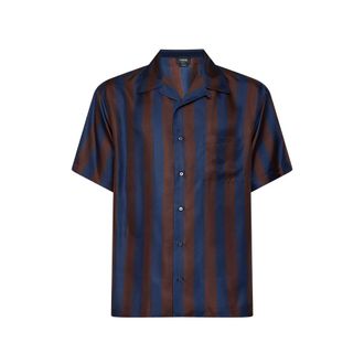 Fendi Pequin-striped Silk Shirt