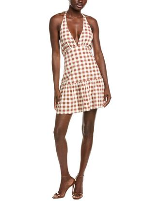 Free People Cecil Linen-Blend Mini Dress