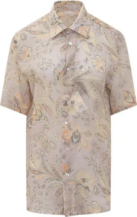 Etro Short Sleeve Shirt - Heren - Korte mouwen Overhemden - Veelkleurig - XS - Overhemden