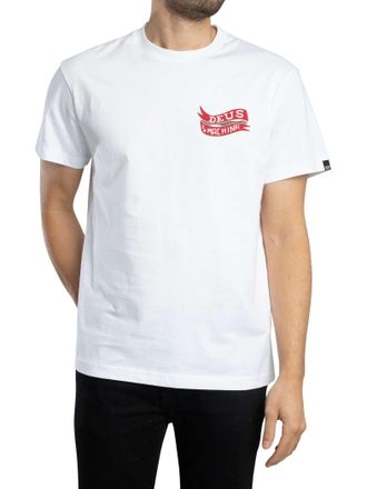 Deus Ex Machina Mens Jailer Sappy T-Shirt, White, M